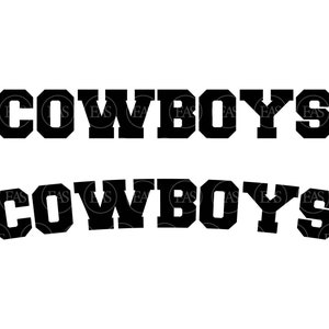 Cowboys Svg, Go Cowboys Svg, Cowboys Sport Font, Cowboys Jersey Font Svg. Vector Cut file Cricut, Silhouette, Sticker, Pdf Png Dxf Eps.