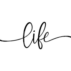 Vida Svg, Vida Png, Vida Cursiva Script, Vida Clipart. Arquivo de corte vetorial Cricut, Silhueta, Adesivo.