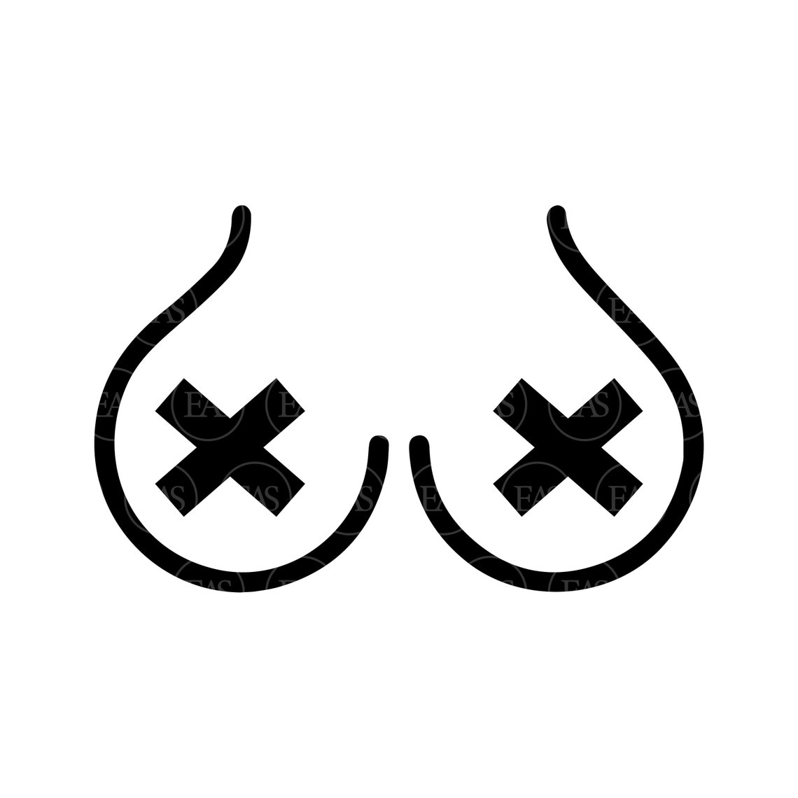 Taped Nipples Svg Boobs Svg. Vector Cut File for Cricut - Etsy Canada