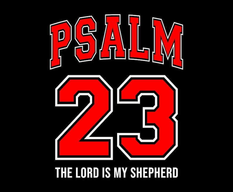 23 In Red Psalm 23 Svg, the Lord is My Shepherd, Bible Verse Png, Christian ...