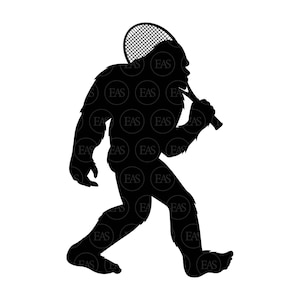 Bigfoot Svg, Tennis Svg, Cheer Mom, Big Foot, Yeti, Sasquatch. Vector gesneden bestand Cricut, silhouet, sticker, sticker, Pdf Png Dxf.