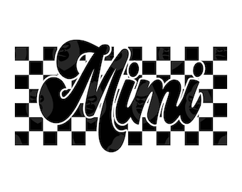 Mimi Svg a cuadros retro, Mimi Png, Abuela Life Svg, Día de la madre, Camiseta de la abuela, Abuela. Archivo de corte vectorial Cricut, Silhouette.
