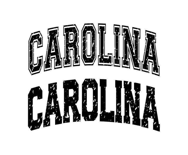 Carolina Svg, Grunge Carolina Png, Arched Varsity Svg, Carolina Clipart ...
