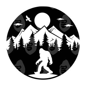 Bigfoot Svg, Forest Svg, Big Foot Png, Yeti Svg, Sasquatch Svg, Woods Svg. Vector Cut file Cricut, Silhouette.