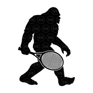 Bigfoot Svg, Tennis Svg, Cheer Mom, Big Foot, Yeti, Sasquatch. Vector gesneden bestand Cricut, silhouet, sticker, sticker, Pdf Png Dxf.
