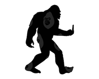 Bigfoot Middle Finger Svg, Big Foot Png, Middle Finger Png, Yeti Svg, Sasquatch Svg, . Vector Cut file Cricut, Silhouette.