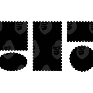 Scalloped Shapes Svg, Scalloped Shapes Png, Scallop Circle, Scallop Rectangle, Scallop Square. Vector Cut file for Cricut, Silhouette.