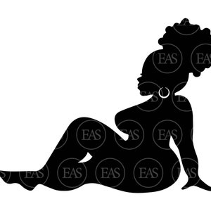 Dicke Curvy Afro Schmutzfänger Mädchen SVG, Chubby Chaser, Chubby Trucker Girl. Vektor Cut Datei Cricut, Silhouette, Pdf Png Dxf Eps, Aufkleber, Aufkleber.