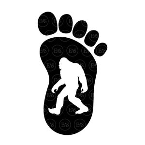 Big Foot Print Svg, Bigfoot Svg, Yeti Svg, Sasquatch Svg. Vector Cut file Cricut, Silhouette, Sticker, Decal, Vinyl, Pin, Pdf Png Dxf Eps.