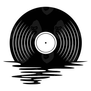 Schallplatten-Svg, Schallplatten-Sea Png, Musik-Schallplatten-Svg, Vinyl-Scheiben-Svg, Vintage Vinyl. Vektor-Schnittdatei für Cricut, Silhouette.