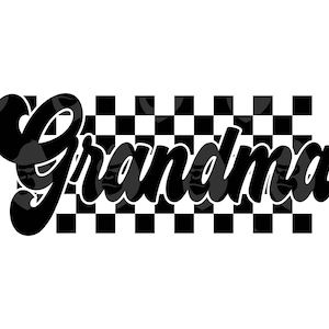Retro a cuadros abuela SVG, abuela png, abuela vida svg, día de la madre, camiseta de la abuela, Mimi. Archivo de corte vectorial Cricut, Silueta.