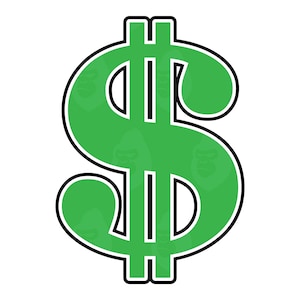 Simbolo del dollaro Svg, Simbolo del dollaro statunitense Png, Simbolo del denaro Svg, Clipart vettoriale della valuta del dollaro, Occhi del dollaro. File di taglio Cricut, Silhouette.
