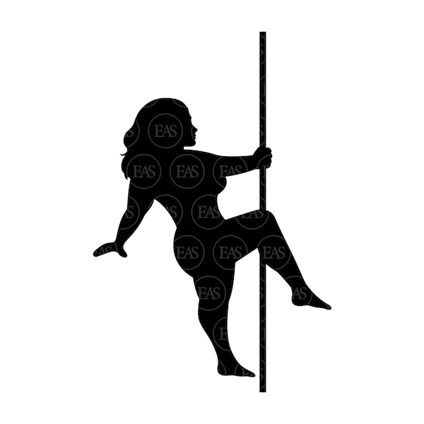 Thick Curvy Mudflap Girl Svg, Pole Dancer Svg, Chubby Mudflap Girl, Trucker Girl. Vector Cut file Cricut, Silhouette, Pdf Png Dxf.