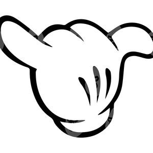 Cartoon Shaka Hand Svg, Shaka Png, Hang Loose Svg, Aloha Hand Svg, Hawaii Mahalo Hand Svg. Vector Cut file Cricut, Silhouette.