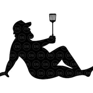 Cook Thick Mudflap Guy Svg, Chef Fat Chubby Man Svg, Curvy Sexy Trucker Guy Svg. Arquivo de corte vetorial Cricut, Silhueta, Pdf Png Dxf Eps.