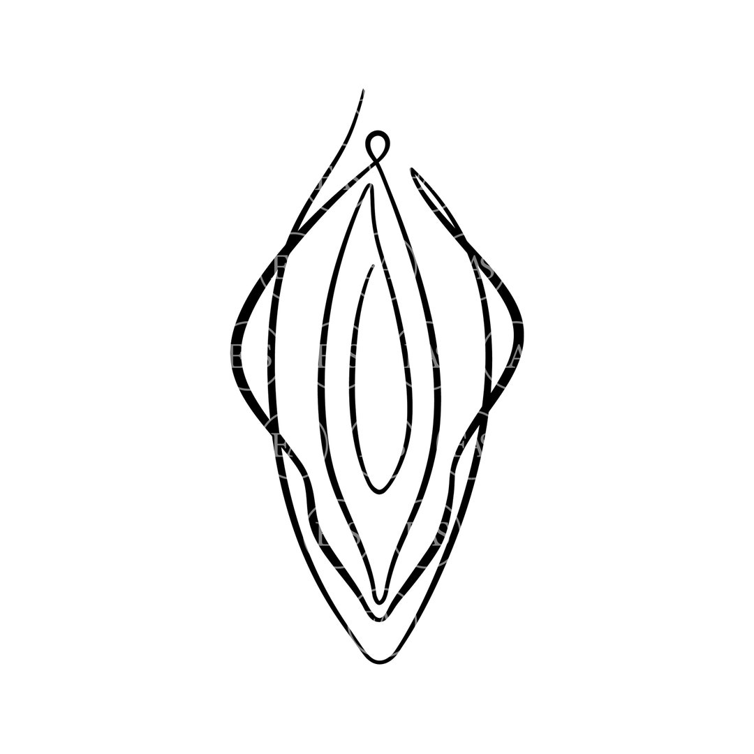Line Art Vagina Svg Continuous Line Vagina Svg Vector Cut File For 