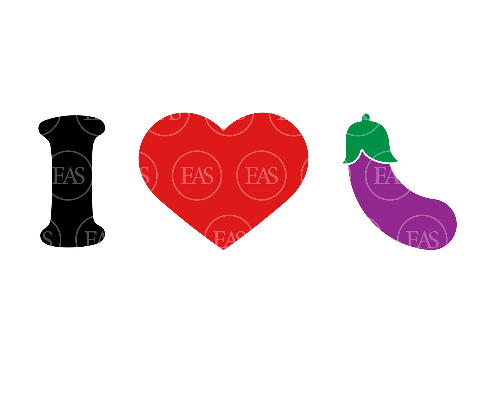 I Love Eggplant Emoji Svg Penis Svg. Vector Cut file for Etsy