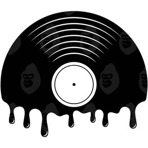 Disco de vinil pingando Svg, Disco de vinil Png, Disco de música Svg, Disco de vinil Svg, Vinil vintage. Arquivo de corte vetorial para Cricut, Silhueta.