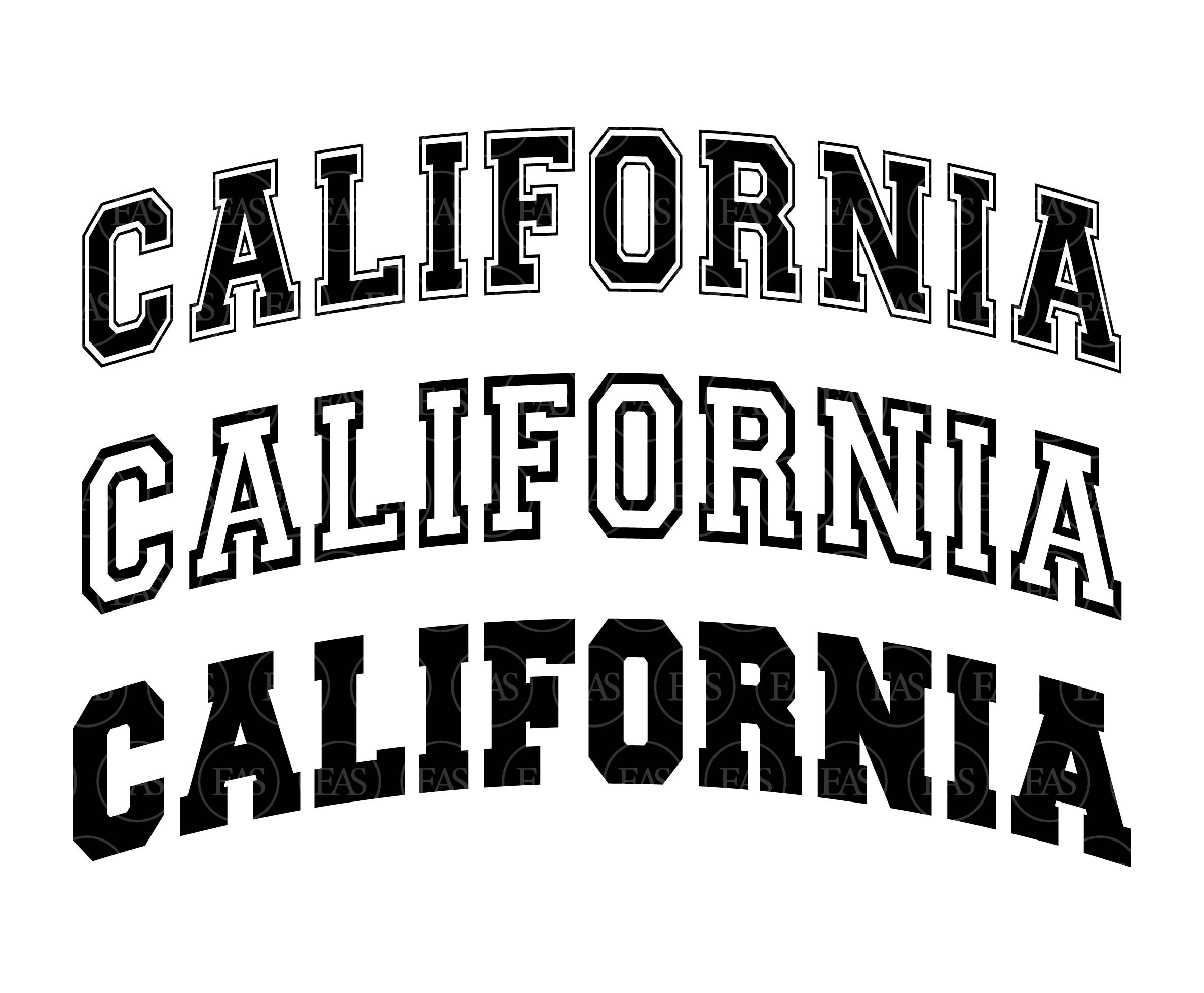 California Svg Varsity Font Svg College Font Arched Text - Etsy Australia