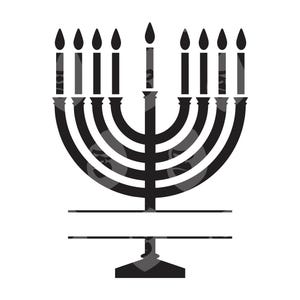 Menorah Monogram Svg, Menorah Png, Judaism Svg, Jewish Hanukkah Clipart. Vector Cut file for Cricut, Silhouette.