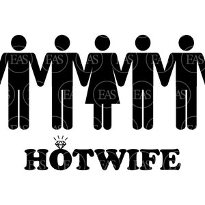 Hotwife Svg, Swinger Svg, Cuckold Svg, vrouw van de partij. Bestand knippen Cricut, silhouet, sticker, sticker, vinyl, stencil, pin, pdf png dxf eps