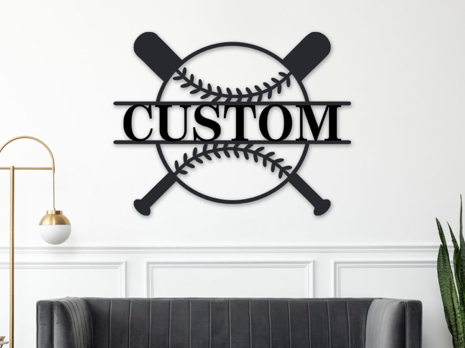 Simple Metal Baseball Sign Custom Baseball Metal Sign Laser Cut File SVG PNG DXF (digital Download ...
