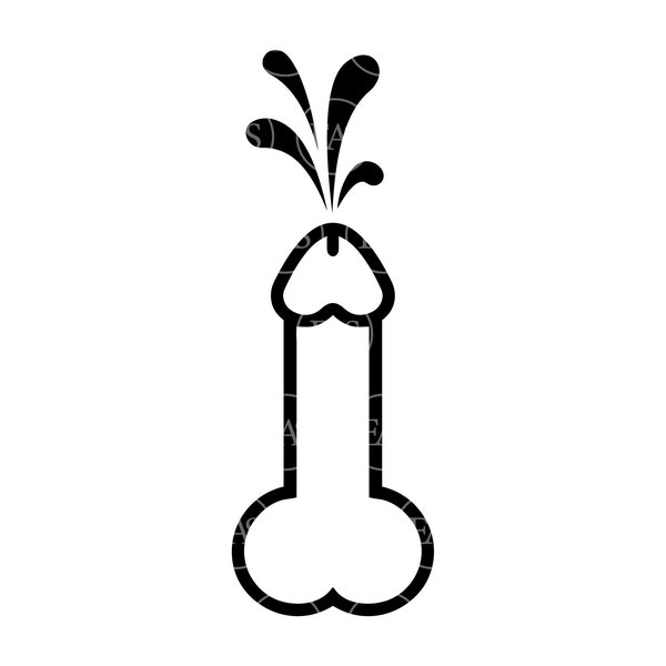 Cumming Penis Svg, Dick Svg. Clip art, Vector Cut file for Cricut, Silhouette, Sticker, Decal, Vinyl, Stencil, Pin, Pdf Png Dxf Eps