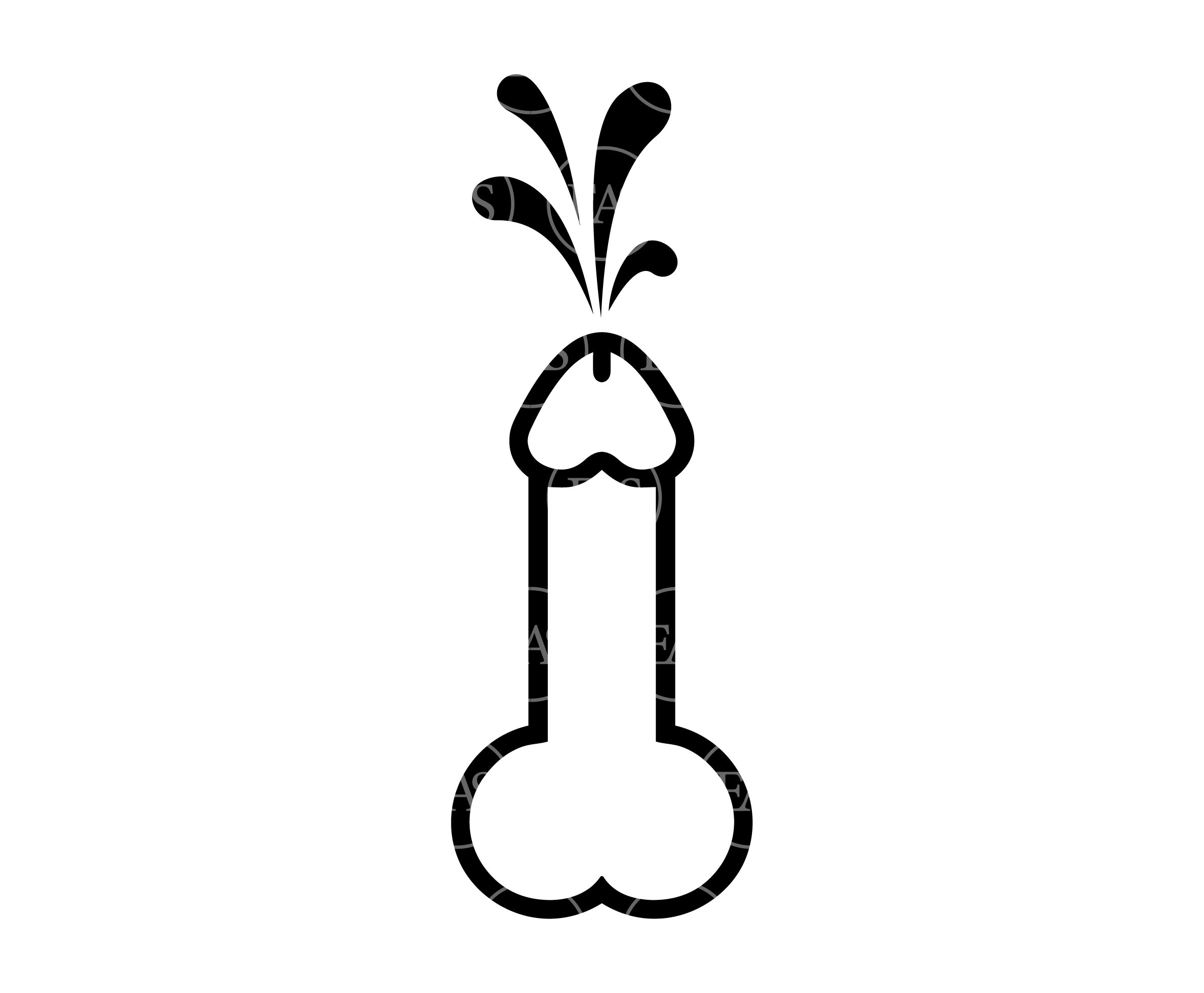 Stickman Penis Cumming SVG