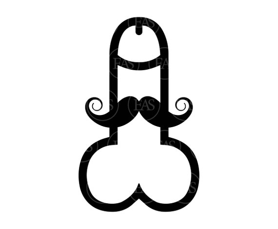 Penis With Curly Mustache Svg. Vector Cut File for Cricut, Silhouette,  Sticker, Decal, Vinyl, Stencil, Pin, Pdf Png Dxf Eps. -  Singapore