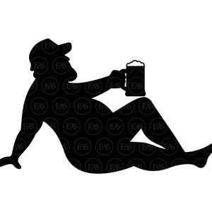 Mudflap Guy Svg, Copo de Cerveja Svg, Fat Chubby Man Svg, Thick Sexy Curvy Trucker Guy Svg. Arquivo de corte vetorial Cricut, Silhueta, Pdf Png Dxf Eps
