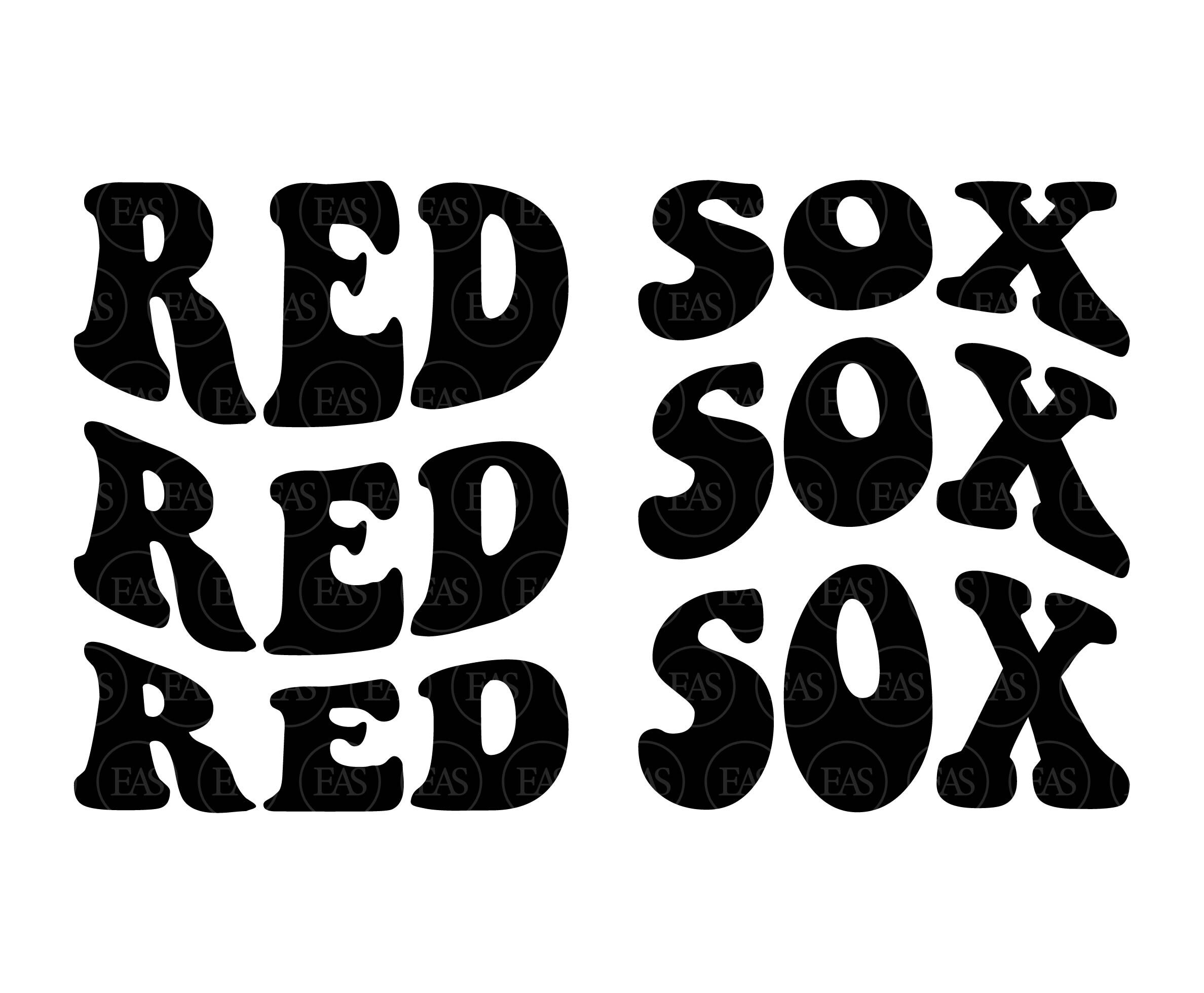 Red Sox Wavy Stacked Svg Go Red Sox Svg Red Sox Team Svg Etsy UK