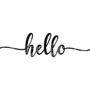 Bonjour Svg, Bonjour PNG, Bonjour Clipart. Fichier de coupe vectorielle pour Cricut, Silhouette.