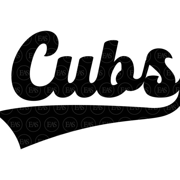 Cubs Baseball Svg, Go Cubs Svg, Retro Sports Jersey Font, Cubs Team Logo. Vector Cut file Cricut, Silhouette, Pdf Png Dxf Eps.