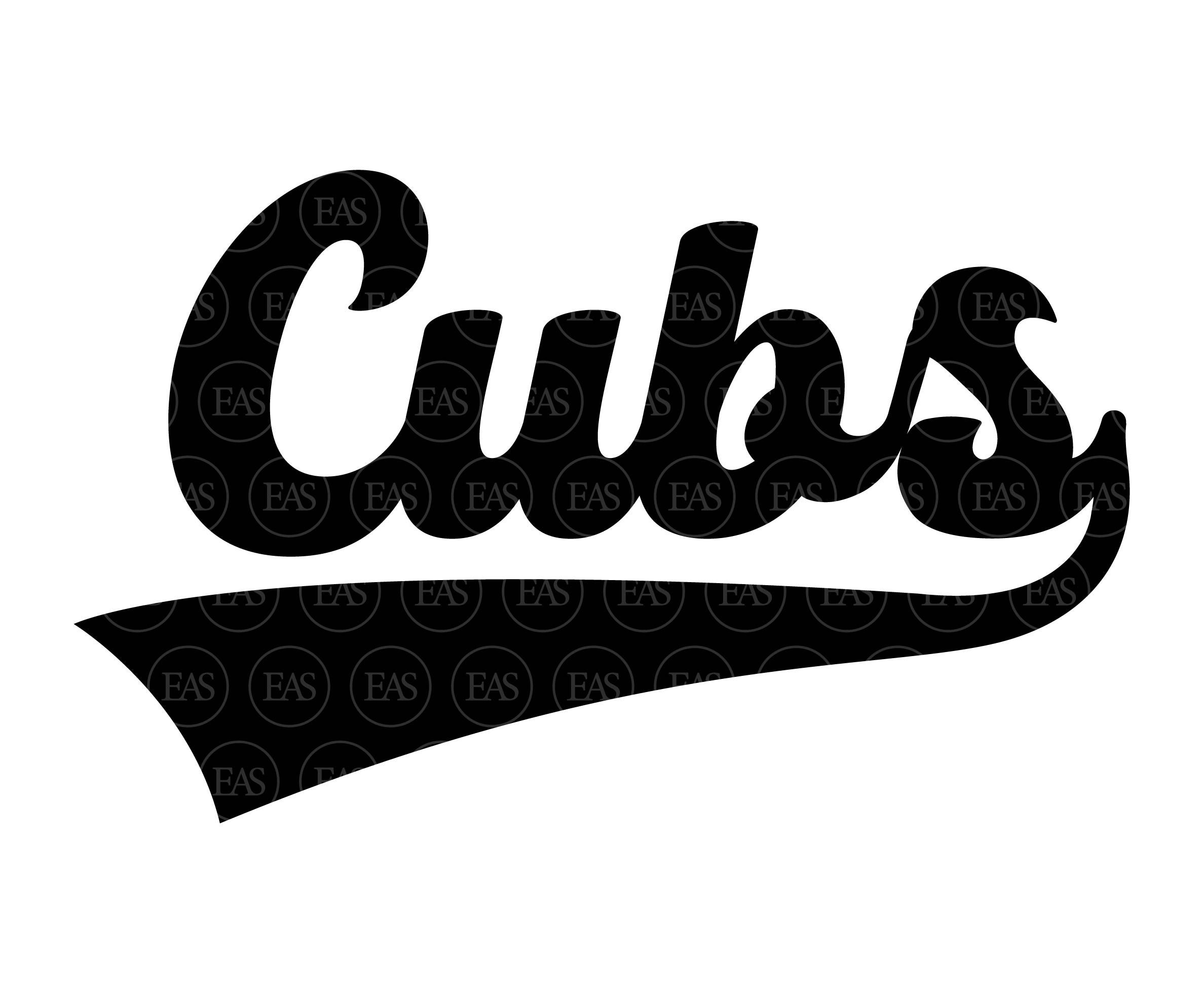 Cubs Baseball Svg Go Cubs Svg Retro Sports Jersey Font Cubs Etsy