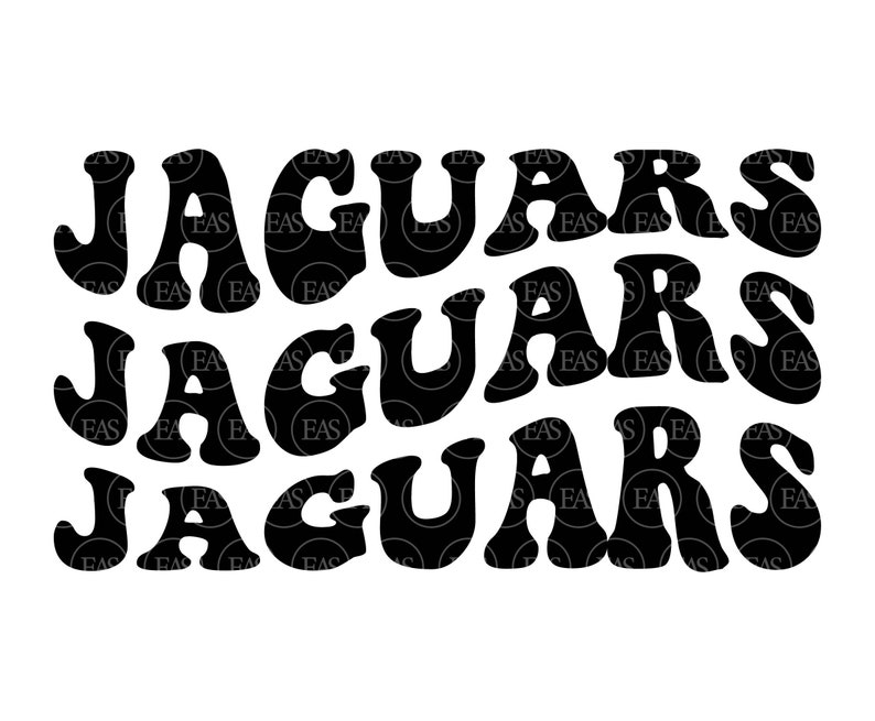 Jaguars Wavy Stacked Svg Go Jaguars Svg Jaguars Team Svg Etsy