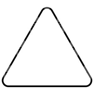 Zaokrąglony trójkąt Svg, zaokrąglony trójkąt kwadratowy Png, trójkątna ramka Clipart, projekt trójkąta. Wektorowy plik do cięcia dla Cricut, sylwetka.