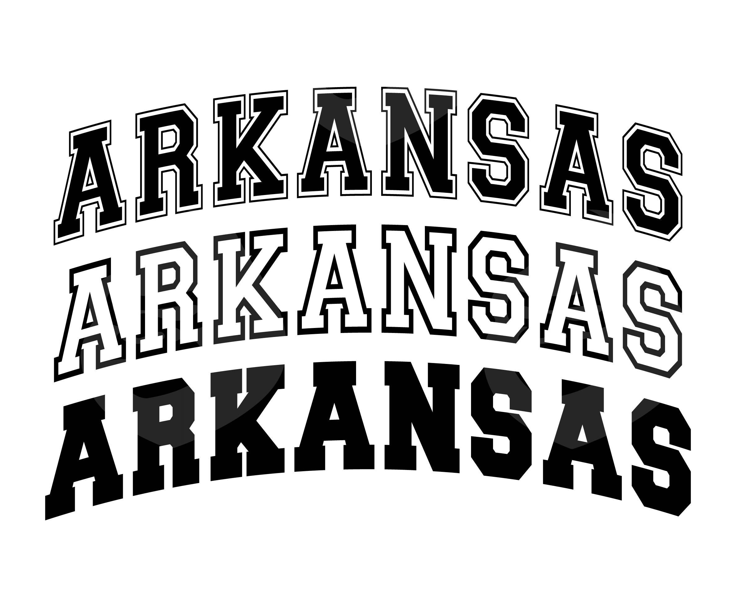 Arkansas Razorback Rope Font Arkansas Svg, Arkansas Png, Varsity Font Svg, College Font, Arched Text ...