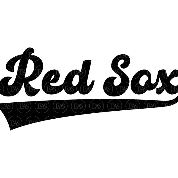 Red Sox Baseball Svg, Go Red Sox Svg, Retro Sports Jersey Font, Red Sox Team Logo. Vector Cut file Cricut, Silhouette, Pdf Png Dxf Eps.