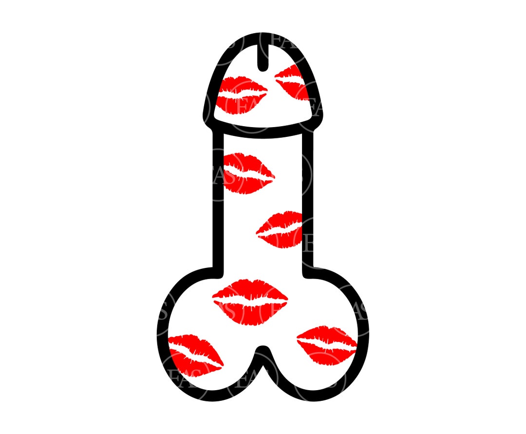 口紅プリント付きペニス SVG、キス SVG。クリップ アート、ベクター カット ファイル  Cricut、シルエット、ステッカー、デカール、ビニール、ステンシル、ピン、Pdf Png Dxf Eps - Etsy 日本