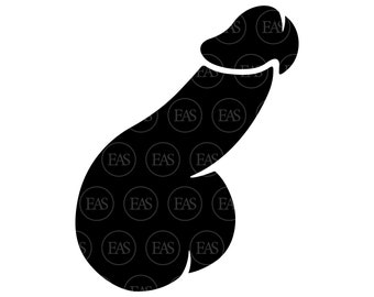 Pene Svg, icono Clip art, Archivo de corte vectorial para Cricut, Silueta, Pegatina, Calcomanía, Vinilo, Plantilla, Pin, Pdf Png Dxf Eps