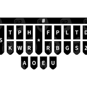 Stenography Keyboard Svg, Stenograph Png, Stenotype Keyboard, Court Reporter. Vector Cut file for Cricut, Silhouette.