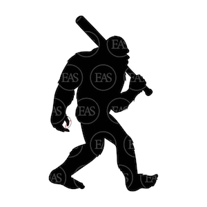 Bigfoot Svg, Baseball Svg, Cheer Mom, Big Foot, Yeti, Sasquatch. File di taglio vettoriale Cricut, Silhouette, Adesivo, Decalcomania, Pdf Png Dxf Eps.