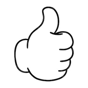 Cartoon Thumbs Up Svg, Thumb Up Png, Thumbs Up Hand Sign, Hand Gesture. Vector Cut file Cricut, Silhouette.