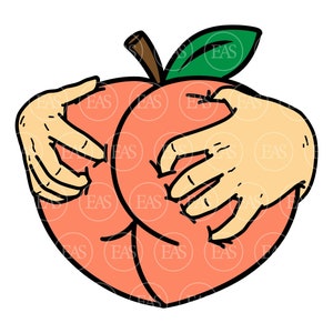 Hands Grabbing Pfirsich Ass SVG, Sexy Butt, erotische Wand Kunst Zeichnung, nackte Wand-Dekor. Vektor-Schnittdatei für Cricut, Silhouette, Pdf Png Dxf Eps.