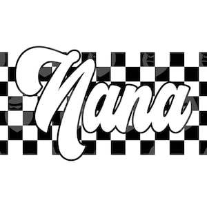 Nana a cuadros retro Svg, Nana Png, Abuela, Vida de abuela Svg, Día de la madre, Camiseta de abuela, Gigi, Archivo de corte vectorial Cricut, Silueta.