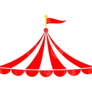 Circustent Svg, Circustent Png, Carnaval Crew, Circus Clipart, Verjaardag. Vector gesneden bestand Cricut, silhouet.