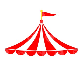 Circus Tent Svg, Circus Tent Png, Carnival Crew, Circus Clipart, Birthday. Vector Cut file Cricut, Silhouette.