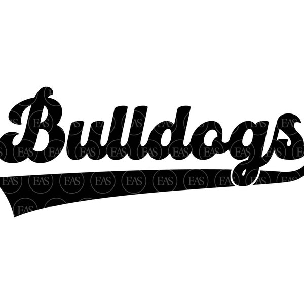 Bulldogs Baseball Svg, Go Bulldogs Svg, Retro Sports Jersey Font, Bulldogs Team Logo. Vector Cut file Cricut, Silhouette, Pdf Png Dxf Eps.