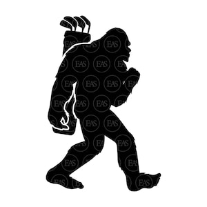Bigfoot Svg, Golf Svg, Golfer Big Foot Svg, Sasquatch, Yeti. Vector gesneden bestand Cricut, silhouet, sticker, sticker, Pdf Png Dxf.
