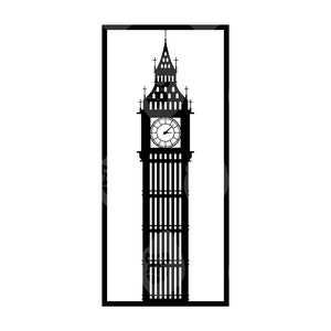 Big Ben Svg, Big Ben Png, Cadre Rectangle Svg, Londres, Big Ben Sublimation, Big Ben Clipart. Fichier de coupe vectorielle Cricut, Silhouette.